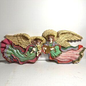 Vintage Christmas Angel Resin Wall Decor Plaques